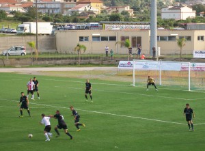Azione di gioco di Orlandina-Savoia 1-2