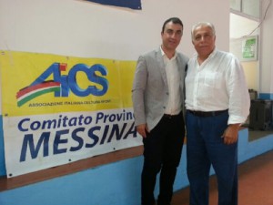 Alessandro Cacciotto con il presidente Lillo Margareci