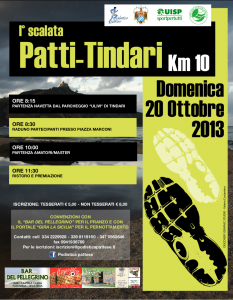 Locandina Prima Scalata Patti-Tindari (20 ottobre 2013)