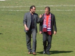 Antonio Venuto con Gaetano Catalano, all'epoca dell'esperienza in rossoblù 