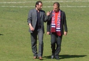 Antonio Venuto con Gaetano Catalano, all'epoca dell'esperienza in rossoblù