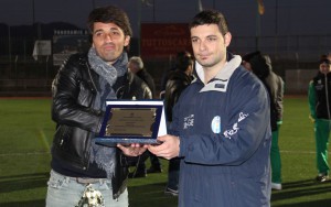 Il tecnico del Messina Gianluca Grassadonia premiato a Taormina