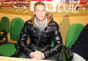 Il neo-attaccante giallorosso Salvatore Caturano (foto Paolo Furrer)