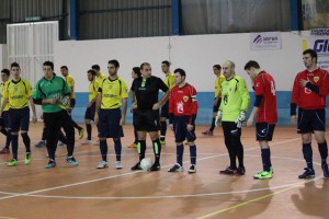 Savio Messina e OrSa Barcellona schierate prima dell'inzio del match