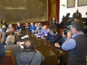 Una fase della conferenza stampa in cui è stato presentato l'evento al Comune