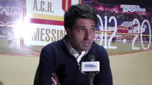 Il tecnico del Messina Gianluca Grassadonia in conferenza stampa