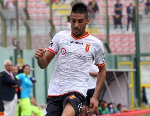 Marco Guerriera, in gol al "Pinto" nel novembre 2013