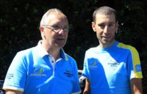 Nibali con il ds della Astana