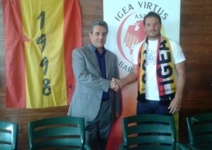 Il presidente dell'Igea Virtus Nino Grasso ed il neo-tecnico Carmelo La Spada
