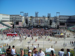 Il San Filippo visto dalla Tribuna Nord in occasione del concerto di Vasco Rossi nel 2007