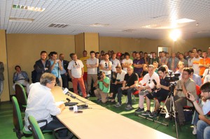 In conferenza stampa Pietro Lo Monaco aveva evidenziato l'effettuazione di lavori di manutenzione straordinari al San Filippo che non competevano all'ACR (foto Paolo Furrer)