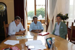 Lo Monaco, Patti e Fiumanò nella stanza del sindaco (foto Paolo Furrer)