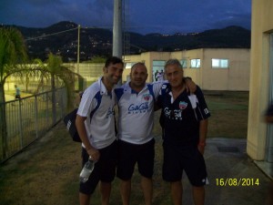 Giuseppe Colucci con il collaboratore Giovanni Montenegro e il tecnico Ferdinando De Matthaeis