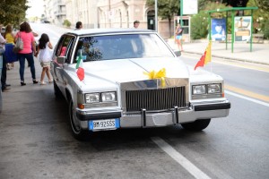La limousine a bordo della quale lo "squalo dello Stretto" ha raggiunto il Vittorio Emanuele (foto Giovanni Mazzullo)