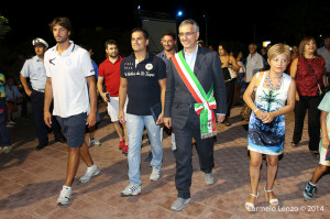 Il primo cittadino gioiosano Spinella guida la Sidoti, Valdesi e Basile verso la "Walk of fame" (Carmelo Lenzo)