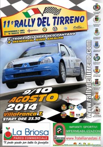 Il manifesto dell'11° Rally del Tirreno