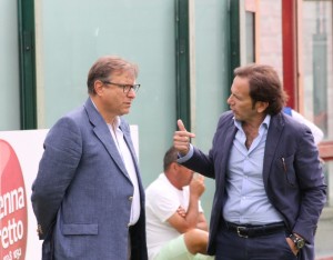 Il patron del Messina Pietro Lo Monaco ed il presidente Isidoro Torrisi (foto Paolo Furrer)