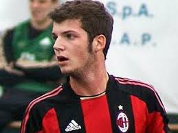 Un primo piano del centrocampista Marco Bortoli, cresciuto nelle giovanili del Milan