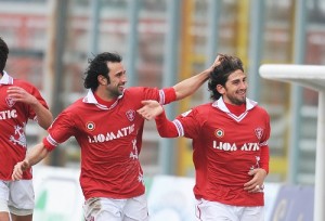 Il 29enne palermitano celebra una rete realizzata con la maglia del Perugia