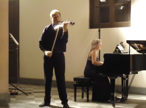 Il duo Galeano-Virzì durante il concerto