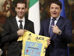Nibali col presidente Renzi
