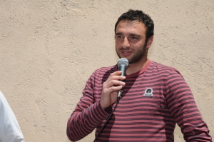 Emanuele Manitta al "Celeste", nel giorno dell'inaugurazione della stanza dedicata a Ciccio Currò