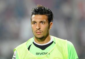 Un primo piano del portiere Alessandro Berardi, che ha collezionato tre presenze a Grosseto in stagione