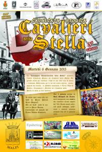 La locandina ed il programma della 3° edizione della Cavalcata Storica dei Cavalieri della Stella
