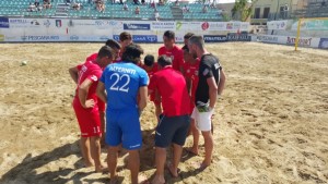 Un time out del Villafranca Beach Soccer