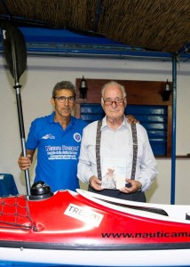 Mauro Prosperi con il presidente della Polisportiva Messina Giuseppe Carmignani