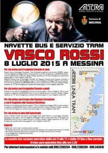 Servizio di bus navetta e tram per il concerto di Vasco