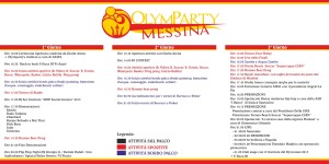 Il programma ufficiale del Messina OlymParty