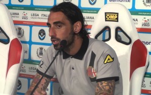 Matteo Guazzo in conferenza stampa con l'Alessandria
