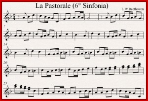 Il 2° Frammento del brano (Pastorale di Beethoven)