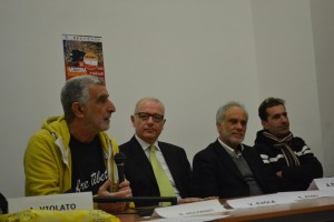 Da sinistra Accorinti, Evola, Pino e Guanta