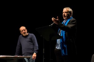 Dario Vergassola e David Riondino in scena