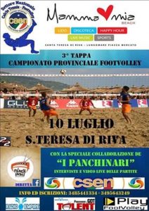 Locandina Terza Tappa Campionato Provinciale Footvolley Csen
