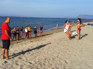 Allenamenti in spiaggia atlete della Semper