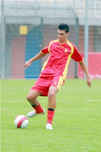 Ivan Cordima, in azione, con la maglia del Città di Messina. (foto Isolino)
