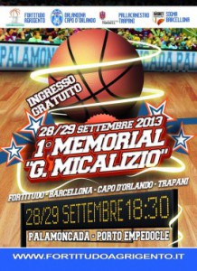 La locandina del 1° Memorial G. Micalizio