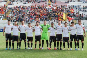 La formazione titolare del Messina scesa in campo al San Filippo (foto Alessio Costa)