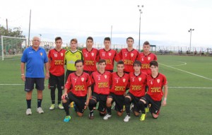La formazione degli Allievi Regionali che ha battuto la Futura nella seconda giornata di campionato
