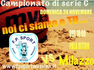 La locandina della sfida tra FP Sport e Milazzo