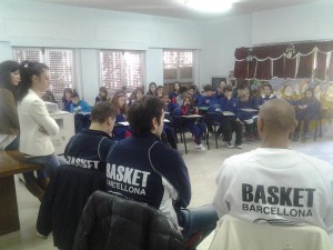 La delegazione della Sigma Barcellona intervenuta all'Istituto 