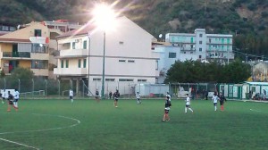 Una fase dell'amichevole