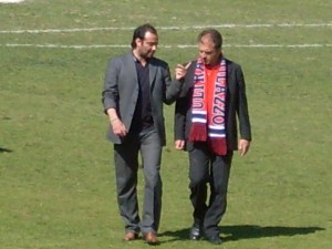 Antonio Venuto con Gaetano Catalano, all'epoca dell'esperienza in rossoblù