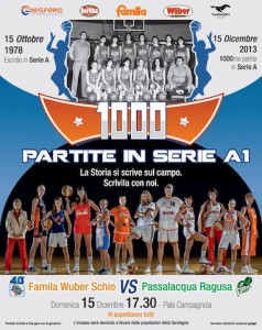 La locandina celebrativa della millesima partita in serie A di Schio