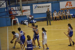 Un'azione del match Rescifina-Rainbow