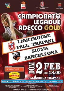 La locandina del derby di domenica contro Trapani