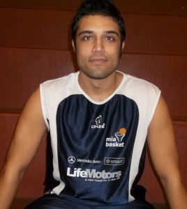 Un primo piano di Andrea Minutoli (Mia Basket)